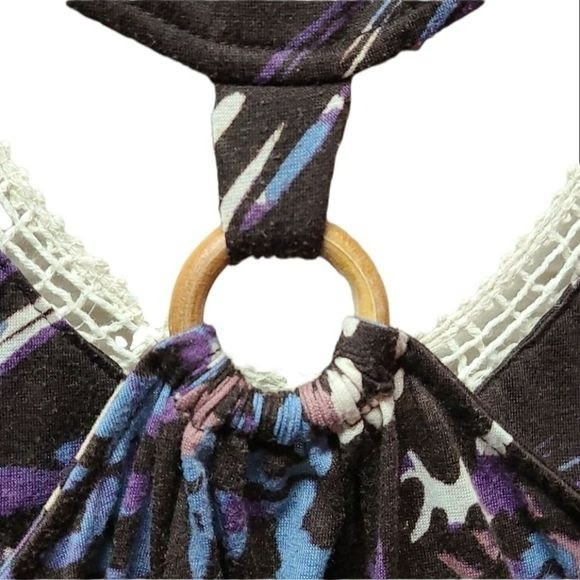 Xhilaration womens crocheted detailed tank top medium - Picture 5 of 6